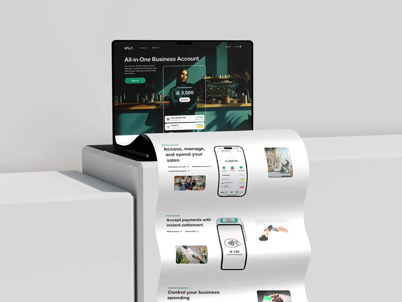 Hala — Fintech onboarding and website — screen 3